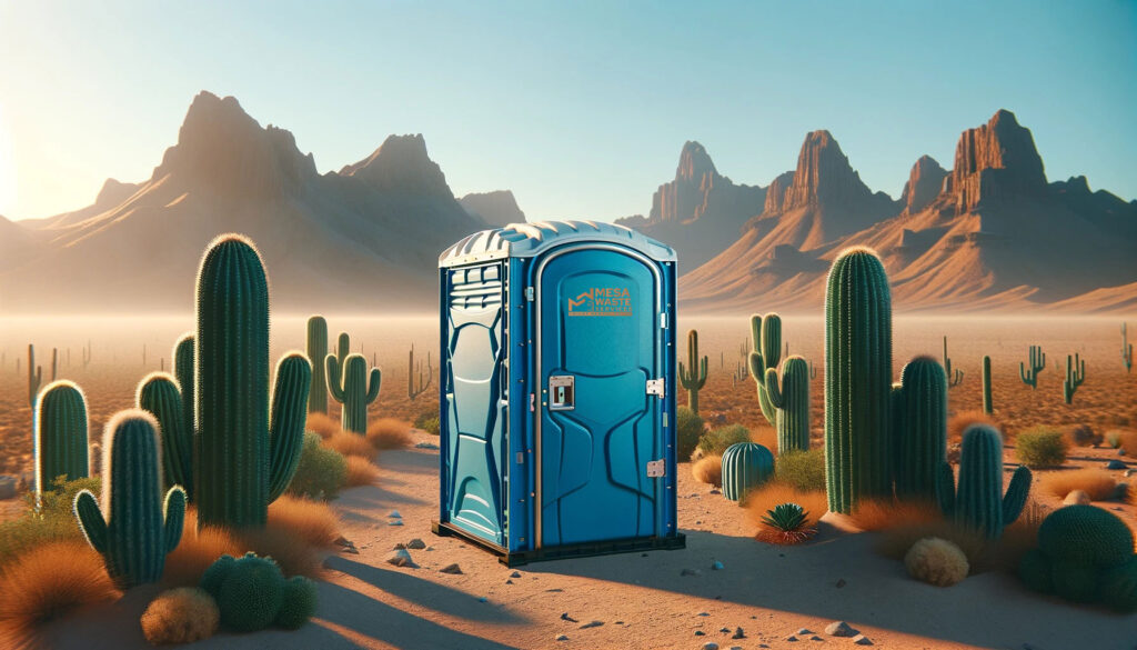 Stand Alone Porta Potty in Arizona Desert